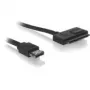 SATA-Kabel DeLOCK Power Over eSATA 22pin 0,5 m Schwarz