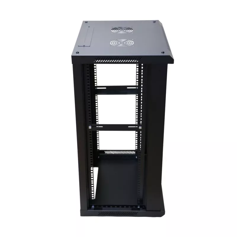 Wandmontiertes Rack Extralink Rackmount-Schrank 18U 600x600 Schwarz Schlüsselschloss