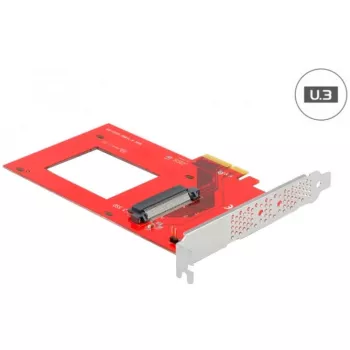 DeLOCK PCI Express x4 Karte zu 1 x internem U.3 Rot Silber