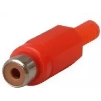 RCA-Buchse, Kennzeichnung Rot, für Kabeldurchmesser bis 4 mm (10805B)