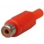 RCA-Buchse, Kennzeichnung Rot, für Kabeldurchmesser bis 4 mm (10805B)