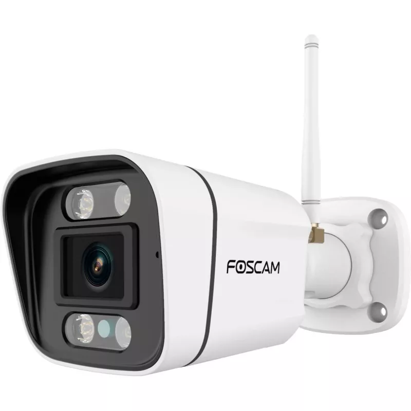 Foscam V8P Wi-Fi Überwachungskamera Weiß 8MP (3840x2160), Dual-Band-WLAN, integrierter Scheinwerfer und Alarmsirene (V8P-W)
