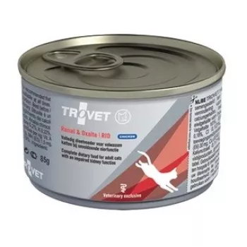 Nassfutter für Katzen TROVET Renal & Oxalate RID Chicken 100 g Veterinärdiät zur Unterstützung der Harnwege