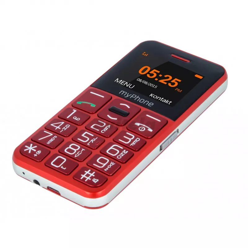 myPhone Halo Easy 4,32 cm (1,7 inch) 70 g Grau, Rot Einsteiger-Telefon
