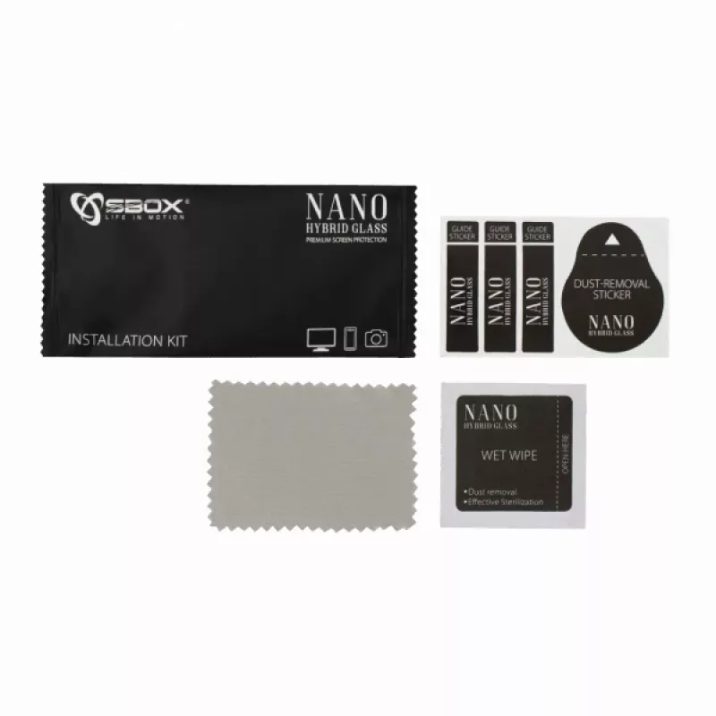 Sbox Nano Hybrid Glass 9H Displayschutzfolie für Samsung Galaxy Watch Active 2 44 mm
