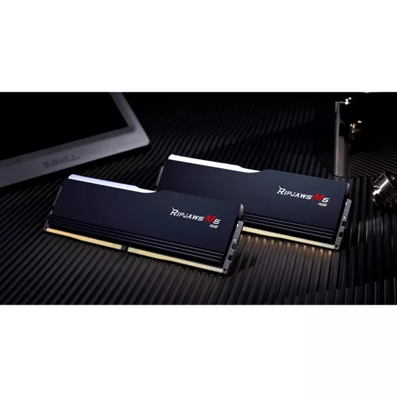 DIMM 32 GB DDR5-6800 (2x 16 GB) Dual-Kit, Speicher schwarz, F5-6800J3445G16GX2-RM5RK, Ripjaws M5 RGB, INTEL XMP