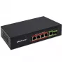 Ethernet PoE Switch QOLTEC 52296 — 4x RJ45 PoE-Ports, 1x RJ45 Uplink