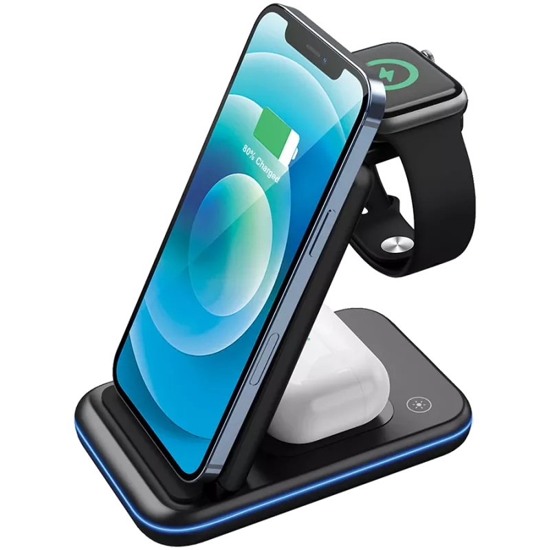 CANYON Wireless Charger WS-304 15W 3in1 Black