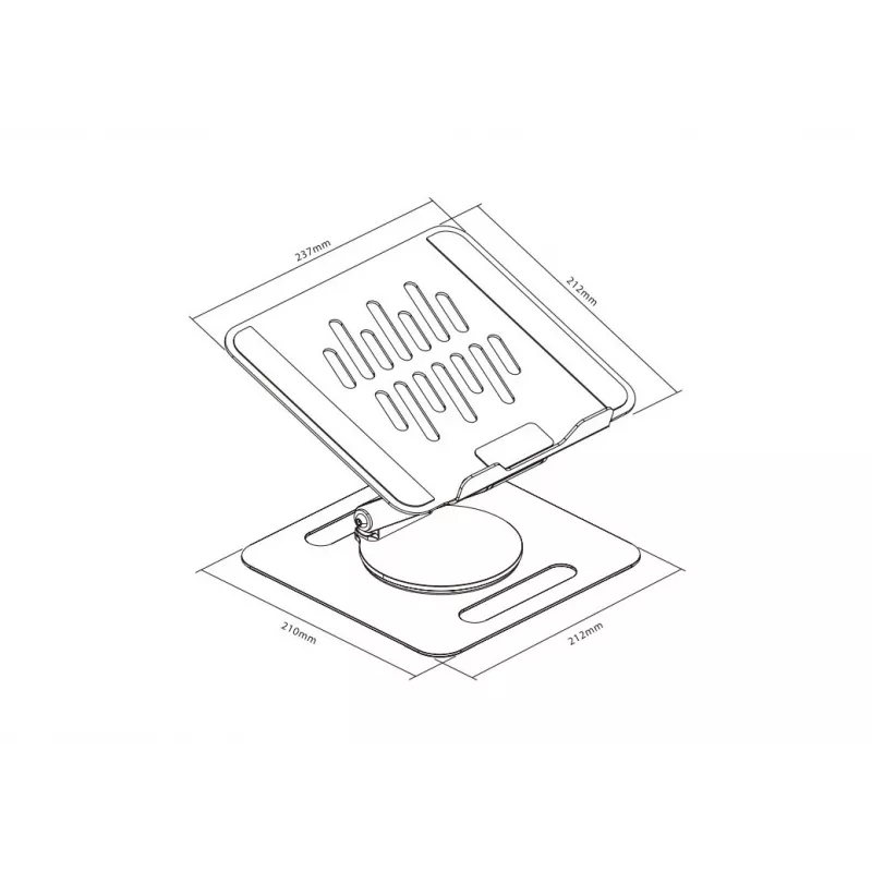Laptop-/Tablet-Ständer TB TB-LPT2 für Geräte bis 15 Zoll, Tragfähigkeit 10 kg