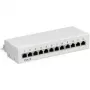 Wentronic Goobay CAT 6 Mini/Desktop Patch Panel, 12 Port, Grau – STP geschirmt, Grau (69306)