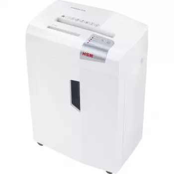 Aktenvernichter HSM X15, Partikelschnitt P-4, 23 cm Arbeitsbreite, 16 Blatt Kapazität, 26 L Behälter, silber