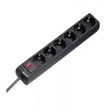 Hama 00030394 surge protector Schwarz 6 AC outlet(s) 230 V 1.4 m