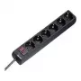 Hama 00030394 surge protector Schwarz 6 AC outlet(s) 230 V 1.4 m