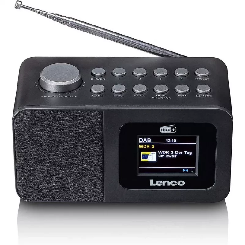 Tischradio Lenco CR-625BK — UKW/MW-Empfänger mit Bluetooth, schwarz