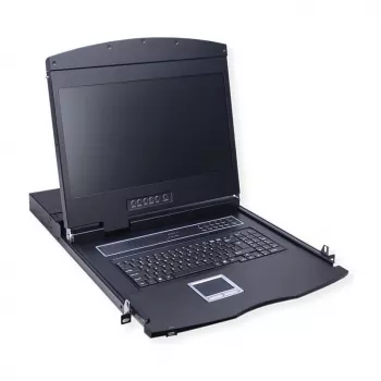 Rack-Konsole VALUE 26.99.0123, 43,2 cm (17 Zoll) LCD, 1280×1024, 1U, französische Tastatur, schwarz