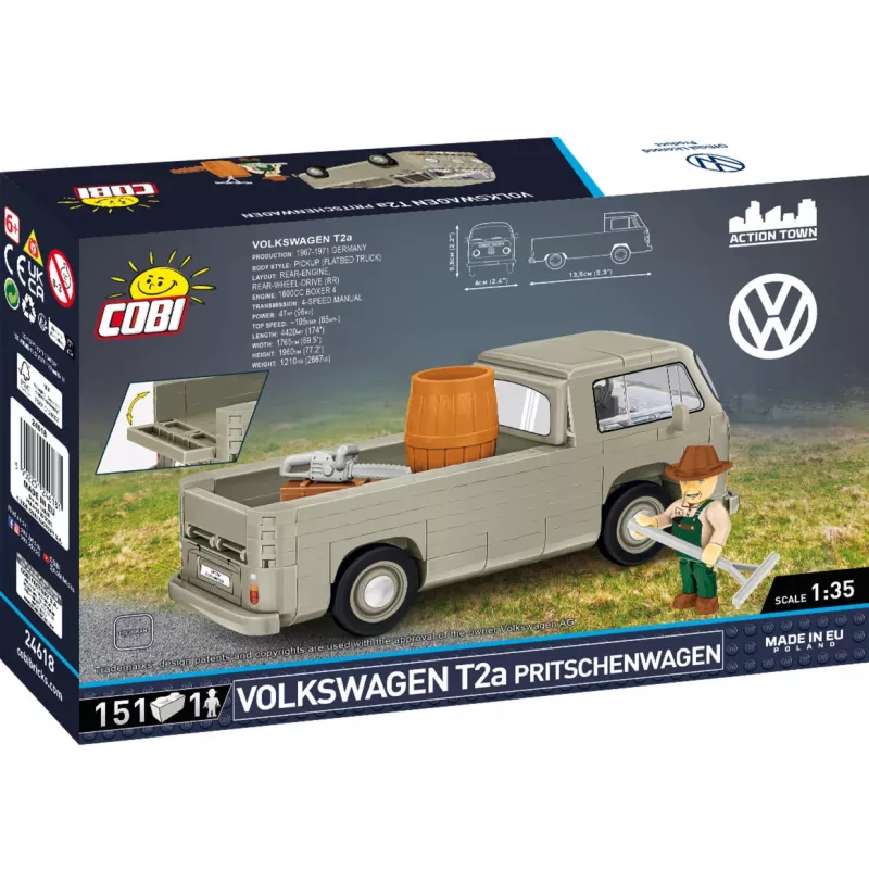 Cobi Modellbausatz Volkswagen T2a Pritschenwagen 1:35 grau