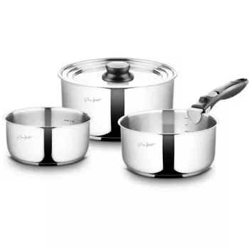 Kochtopfset LAMART LT1009 — 5-teilig, antihaftbeschichtet, Edelstahl, Sandwichboden, hitzebeständig