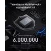 Charger GeNPrime 200W GaN 4xUSB-C 2xUSB-A Schwarz