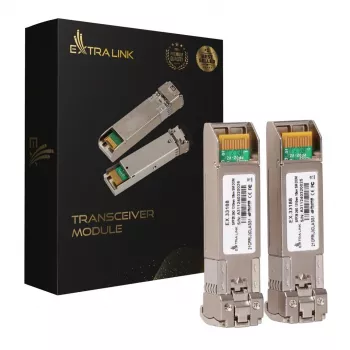 Extralink SFP28 25G 2-Pack | SFP28-Modul | 25Gbit/s, LC/UPC Duplex, 1310nm, 10km, Singlemode, DOM Netzwerk-Transceiver-Modul