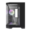 Darflash FT418 Computergehäuse + 6 aRGB-Lüfter (schwarz)