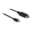 Kabel Mini DP/DP 1.2 DeLOCK 82438 2 m Schwarz