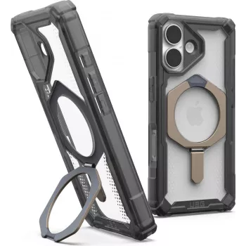 UAG Urban Armor Gear Plasma XTE MagSafe Kickstand Hülle | Apple iPhone 17 | ash (transparent)/titan | 114526113136 (114526113136)