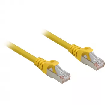 Netzwerkkabel Sharkoon Cat.6a SFTP RJ-45 Cat6a 0,25 m Gelb