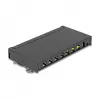Patchpanel DELOCK Mini Desktop RJ45 8-Port Cat.6A geschirmt schwarz für Tisch, Wand oder Hutschiene