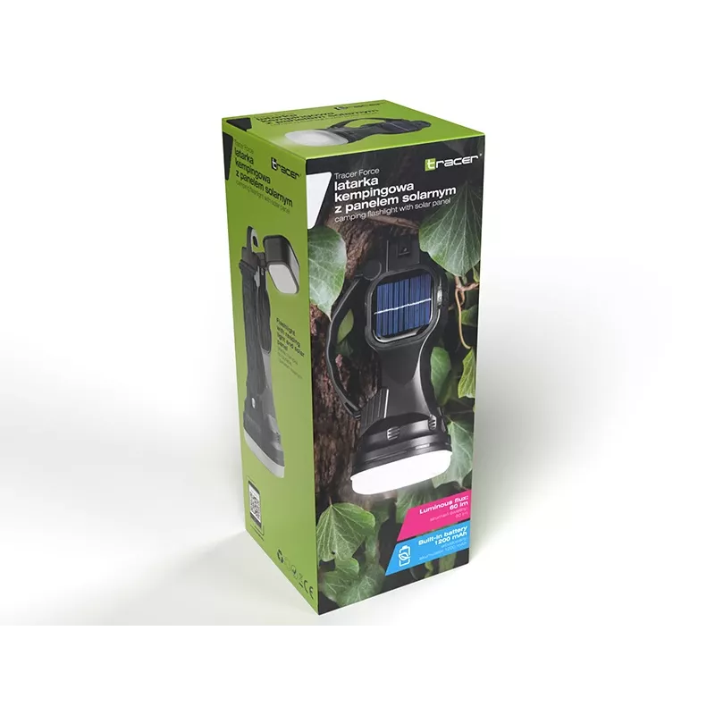 Taschenlampe TRACER Camping Torch 47140 Solar wiederaufladbar, wasserdicht