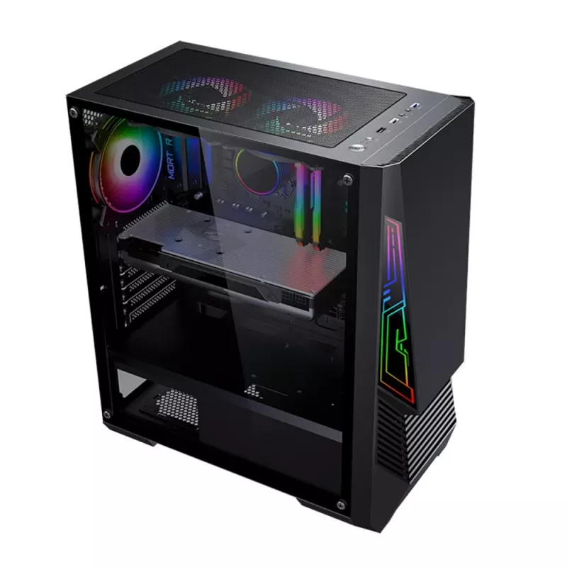 Gehäuse | GOLDEN TIGER | Unterstützte Motherboard-Formfaktoren ATX/micro ATX | Schwarz | Midi Tower | Buffalo M730i | BUFFALOM730I