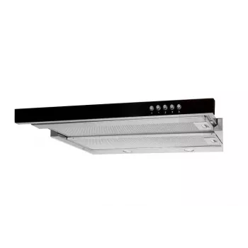 Akpo WK-7 Light Glass 50 Unterbau-Dunstabzugshaube Edelstahl, Schwarz