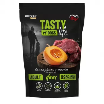 BIOFEED Tasty Dogs Life Hirsch - Nassfutter - 150g