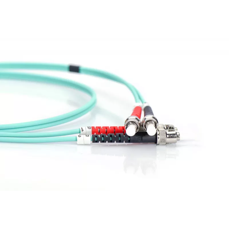 DIGITUS - Patchkabel - ST Multimode (M) - ST Multimode (M) - 3 m - Glasfaser - 50/125 µm - türkis