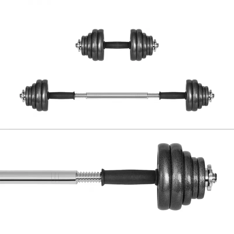 REBEL ACTIVE Verstellbare Hanteln im Koffer 30 kg mit Stange