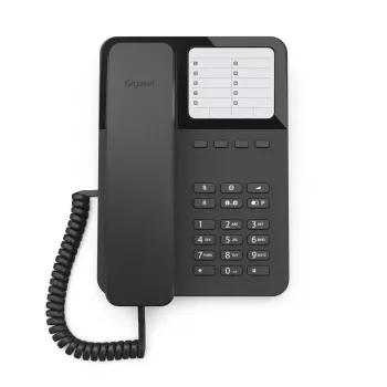 Kabelgebundenes Tischtelefon Gigaset Desk400 — kabelgebundenes Desktop-Telefon, schwarz, Modell DESK 400