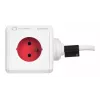 Allocacoc 2304/FREXPC Steckdosenleiste 3 m 5 AC-Steckdosen Innen Rot, Weiß
