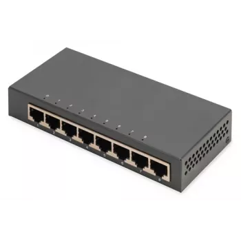 Unmanaged Switch Digitus 8-Port Gigabit Ethernet 10/100/1000 Metallgehäuse