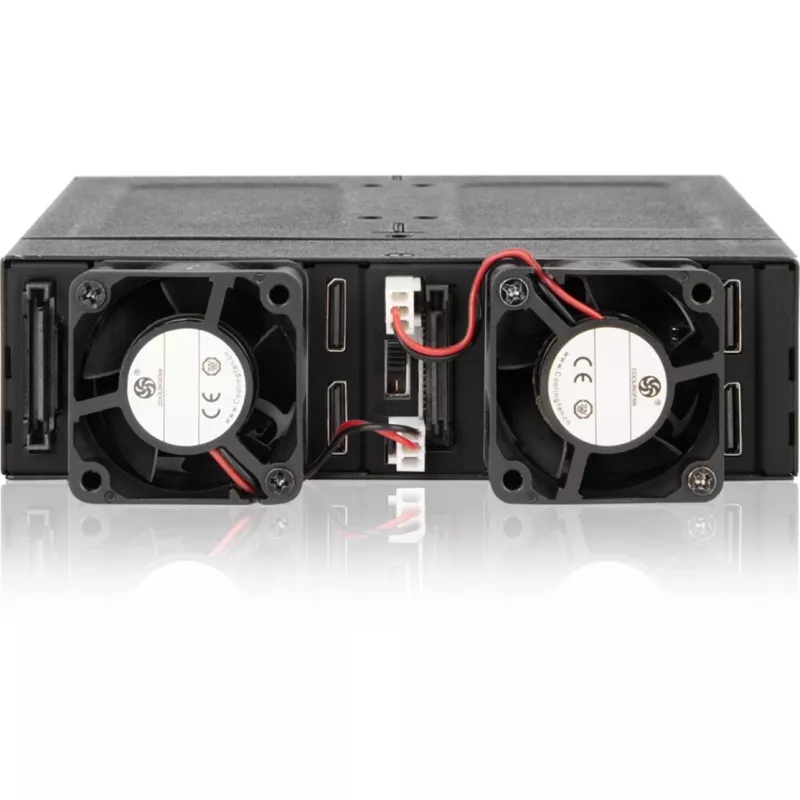 ICY DOCK - ToughArmor MB720MK-B V3 - 4x PCIe 4.0 M.2 NVMe zu 4x OCuLink in 1x 5,25 Schacht mobiler Rahmen Metall schwarz mit Schlüsselsperre (Tri-Mode-kompatibel)