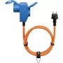 Goobay Camping Adapterkabel 1,5 m orange CEE-Stecker auf Schutzkontaktkupplung IP44