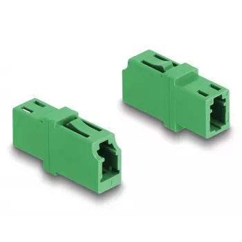Optical Fiber Coupler LC Simplex female to LC Simplex female APC Grün DeLOCK 87984