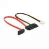 SATA-Kabel DeLOCK 0,3 m SATAIII 7p + Floppy 4p/SATAIII 22p