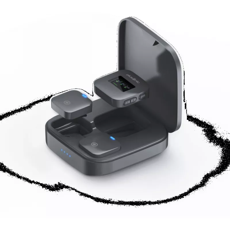 Kabelloses Mikrofon-Kit Plusonic PS-TDS8 mit USB‑C, Lightning und 3,5mm Konnektivität