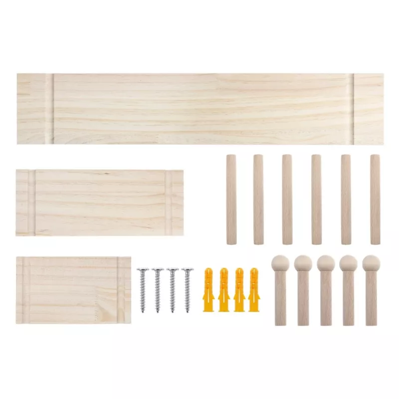 Kabelorganizer MACLEAN MC-131 WD Holzbrett für Tisch- und Wandmontage, max. Belastung 20 kg