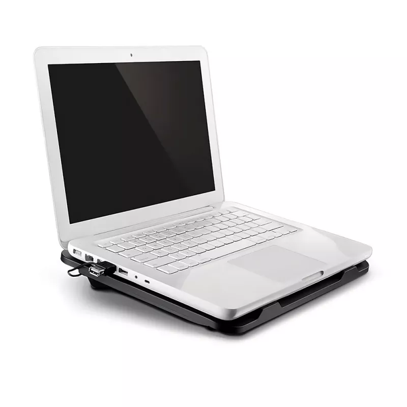Kühlpad MEDIA-TECH MT2660 – USB-betriebener Laptop-Kühler, 1 Lüfter 13,5 cm, 20 CFM, 1000 U/min, 330×250×40 mm, 327 g, Hintergrundbeleuchtung