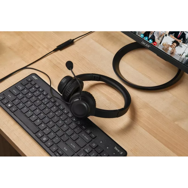 Kabelgebundenes Büro-Headset Acer AHW154 – Stereo, 3,5-mm-Klinke, robustes Design