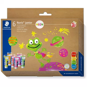 STAEDTLER Fingermalfarbe NJ Neon 6-teiliges Etui (8816F C6)