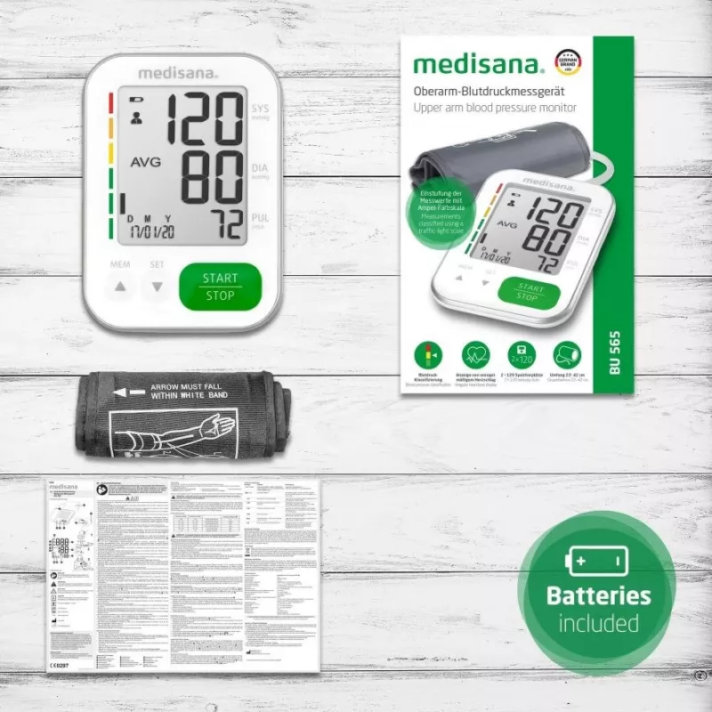 Medisana BU 565 Oberarm-Blutdruckmessgerät (weiß)