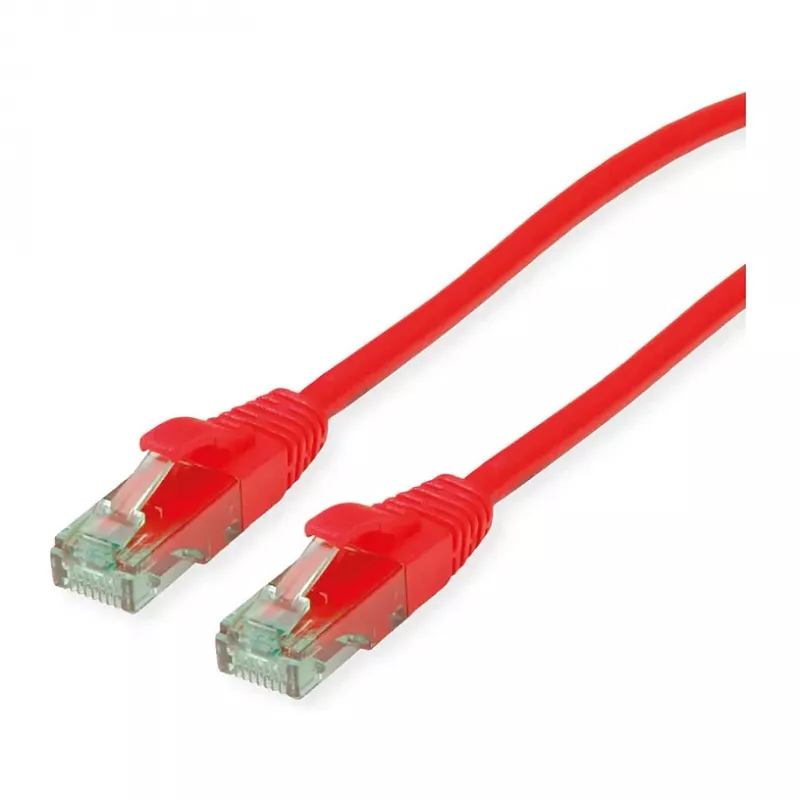 ROLINE RM Patchkabel Cat.6A UTP, Rot, 0,5 m