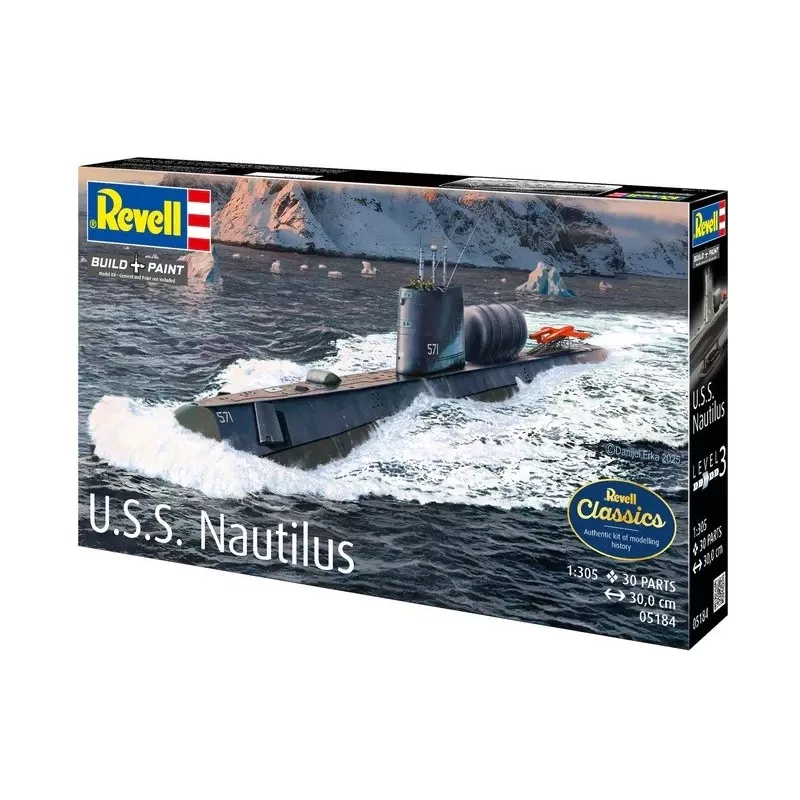 Plastikmodellschiff REVELL U.S.S. Nautilus Maßstab 1:305, Bausatz 05184