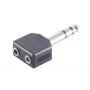 Kabeladapter Microconnect AUDANS 6,35 mm auf 2 x 3,5 mm Schwarz